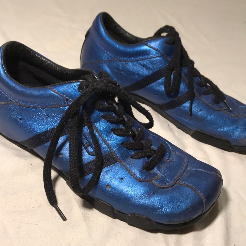 Diesel blue metallic sneakers